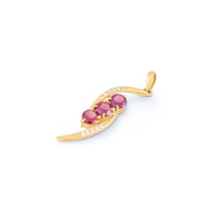 Rose Garnet Studded Pendant