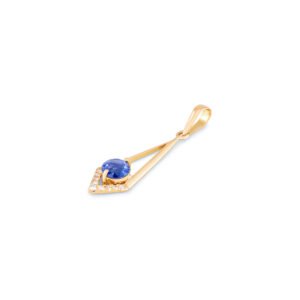 Blue Sapphire and diamonds studded Pendant