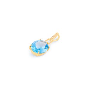 Blue and White Topaz Studded Pendant