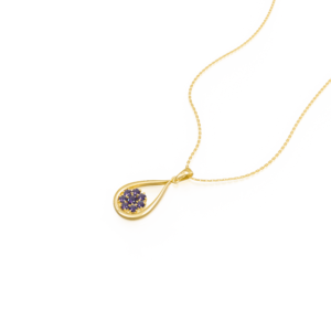 Ladies Amethyst Pendant Laying